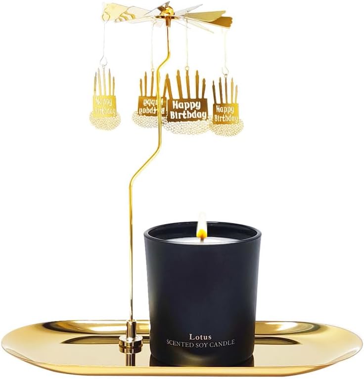 Unique Rotating Scented Candle Gift for Women