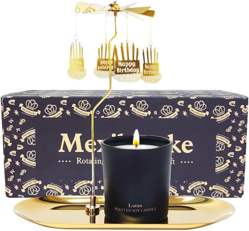Unique Rotating Scented Candle Gift for Women
