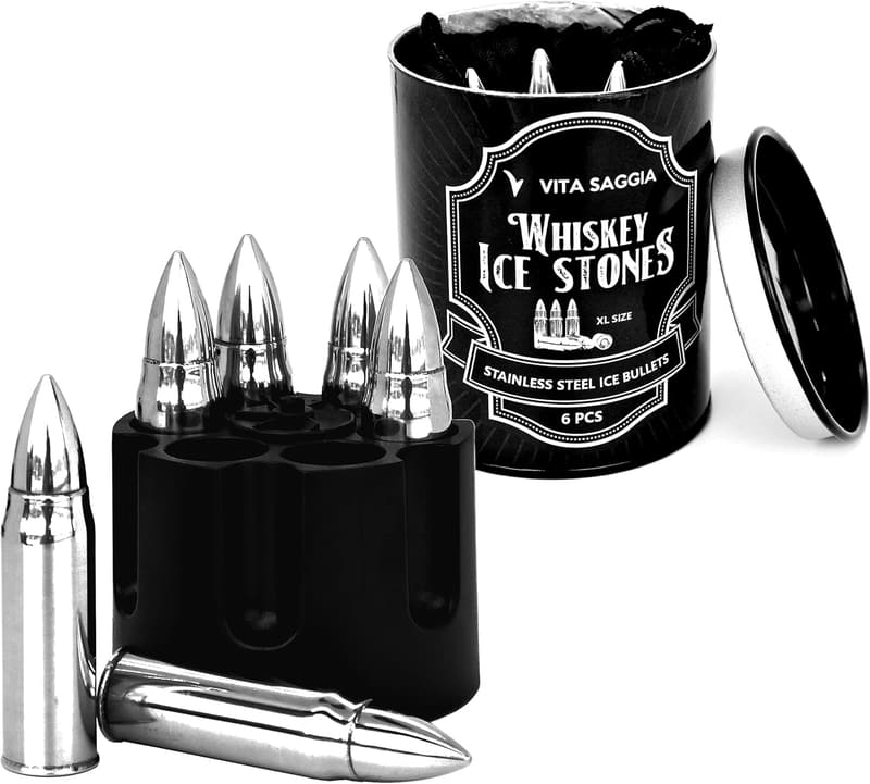 Reusable Whiskey Stones Set - Unique Gift for Men, Dad, or Boyfriend