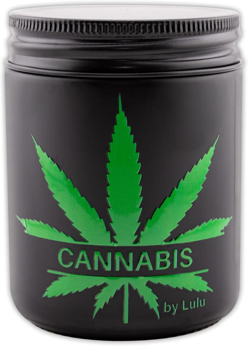 Luxury Cannabis Scented Soy Candle - 8 Oz Mason Jar
