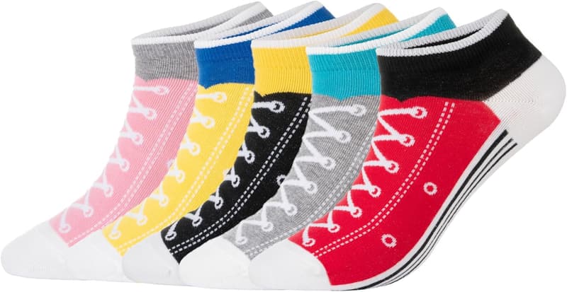 Women's 5-Pack Lightweight Cotton Ankle Socks - Fun Gift Idea