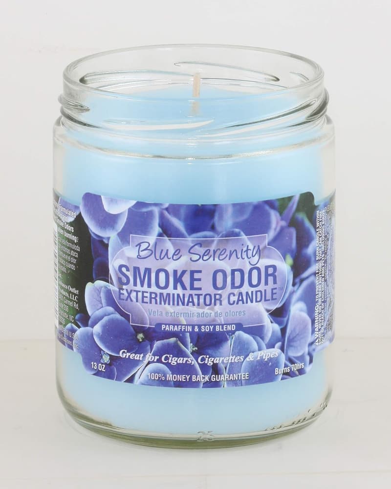 Blue Serenity Smoke Odor Exterminator Candles, 13oz (Set of 2)