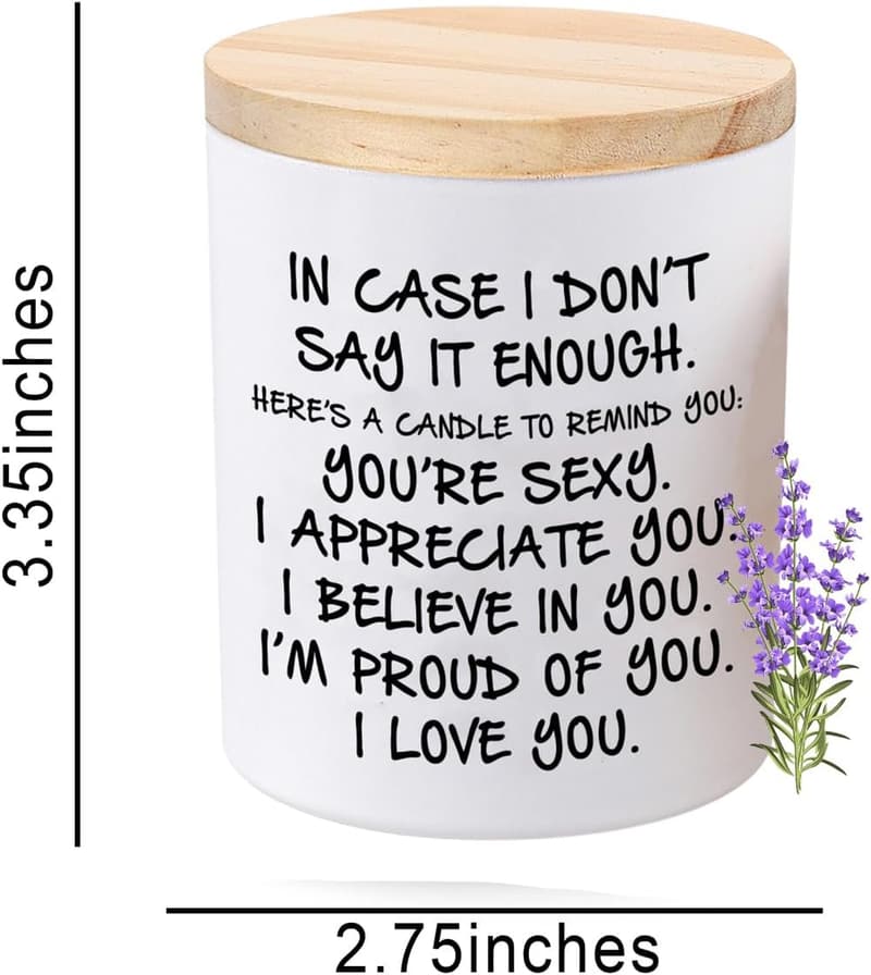 Lavender Scented Soy Candle for Her - Unique Valentine's Gift