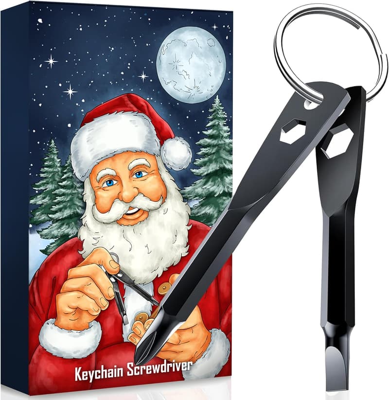 4-in-1 Keychain Screwdriver Tool for Men - Stocking Stuffer