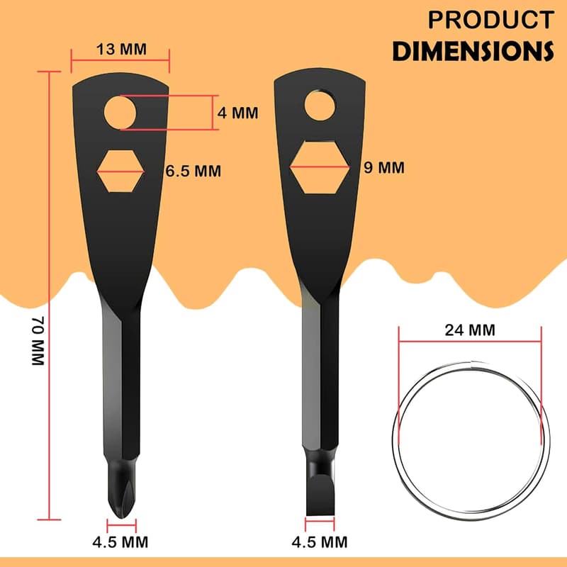 4-in-1 Keychain Screwdriver Tool for Men - Stocking Stuffer