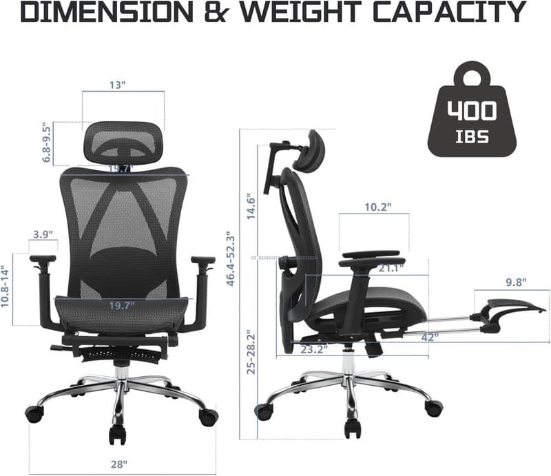 Ergonomic Mesh Office Chair with Adjustable Lumbar Support