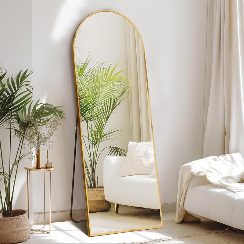 Gold Arched Full Length Mirror - 64