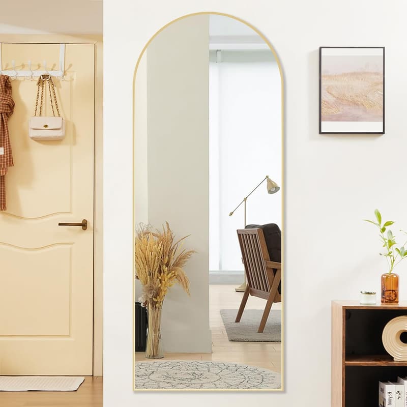 Gold Arched Full Length Mirror - 64