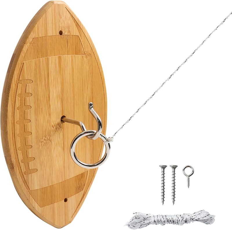 Ring Toss Game for Family Fun - Wall Mounted Indoor/Outdoor