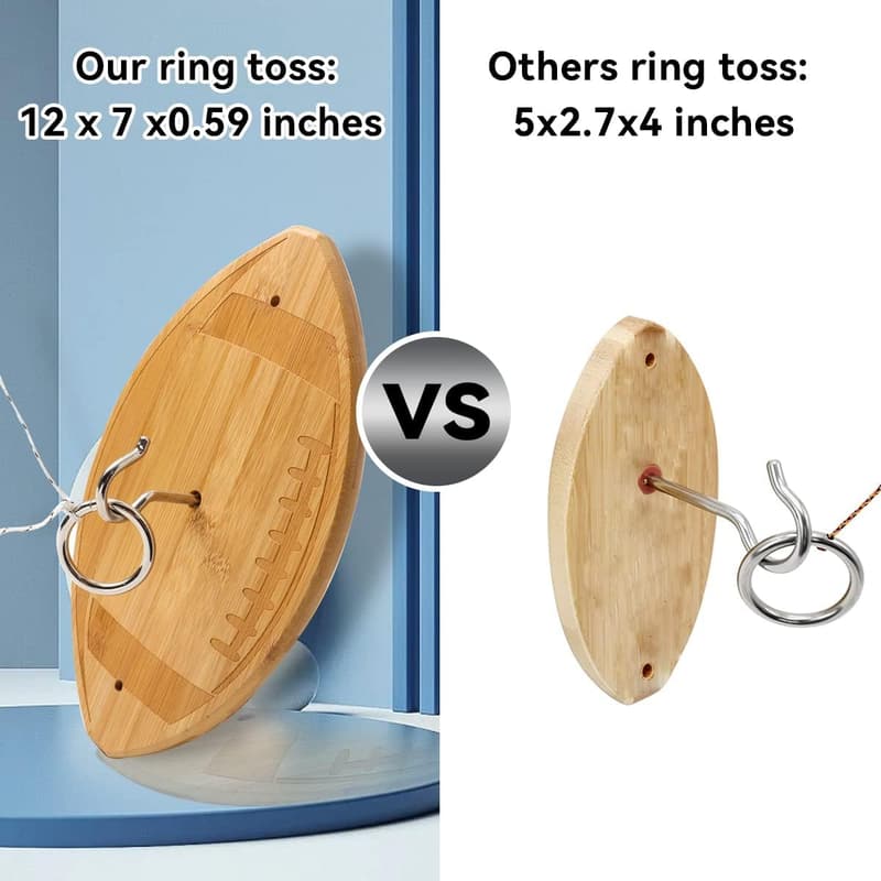 Ring Toss Game for Family Fun - Wall Mounted Indoor/Outdoor