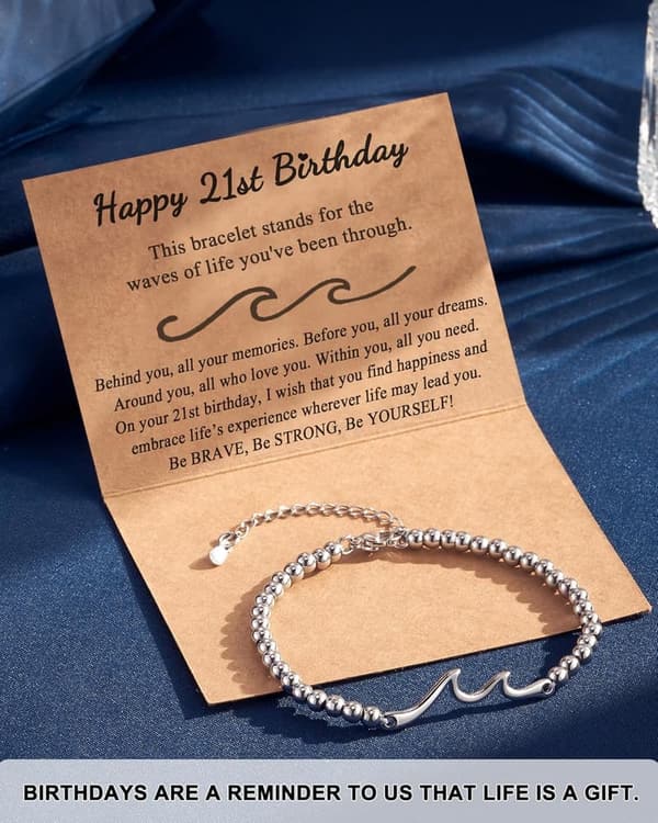 Birthday Bracelet for Women - Through The Waves of Life