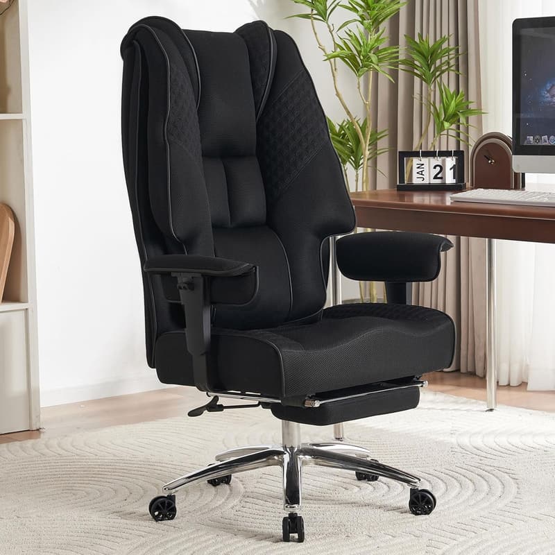 Ergonomic Big & Tall Office Chair with Footrest, 400lbs Capacity