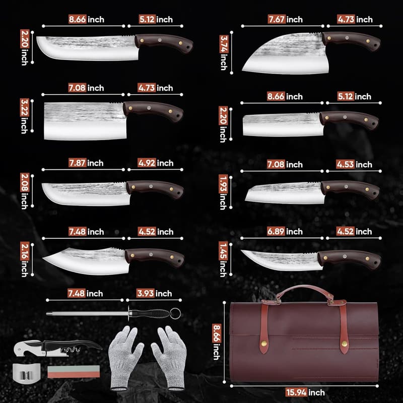 Father's Day Premium 14PCS Japanese Butcher Knife Set