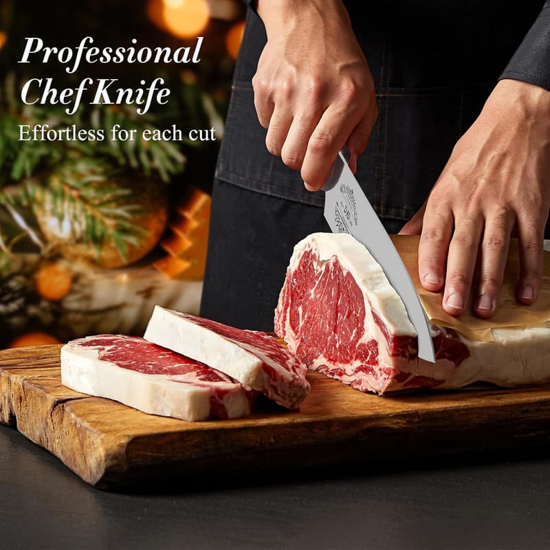 Engraved 8-Inch Chef Knife for Dad - Stainless Carbon Steel