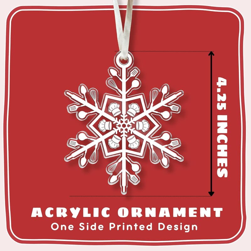 Chef Themed Acrylic Ornaments for Christmas Tree