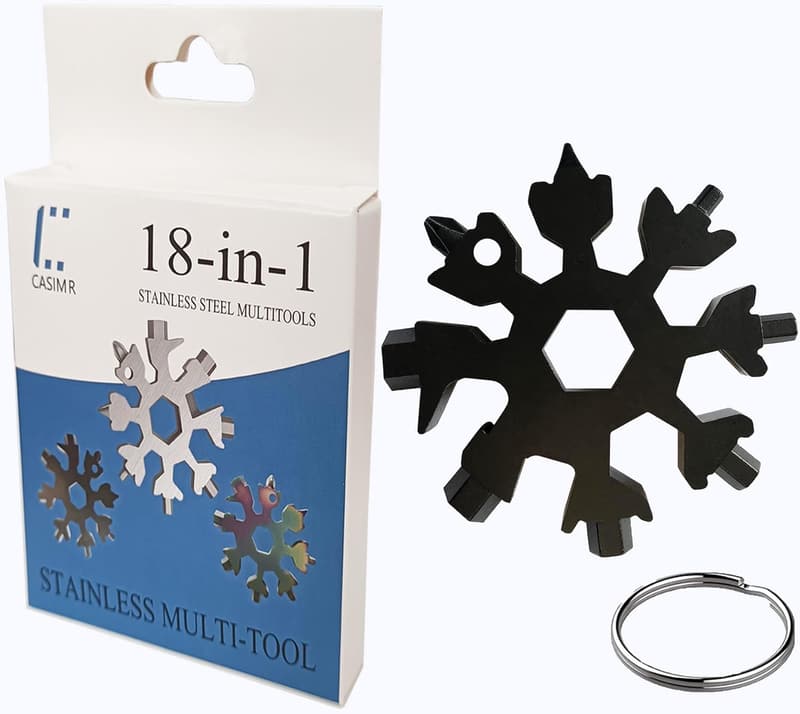 18-in-1 Stainless Steel Snowflake Multi-Tool for Christmas