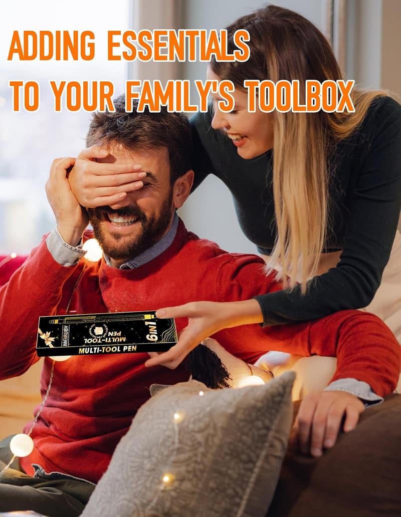 Christmas Multitool Pen Gift for Men - 6-in-1 Gadget
