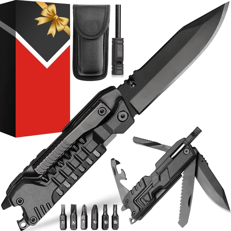 19-in-1 Multitool Pocket Knife - EDC Camping Gift for Men