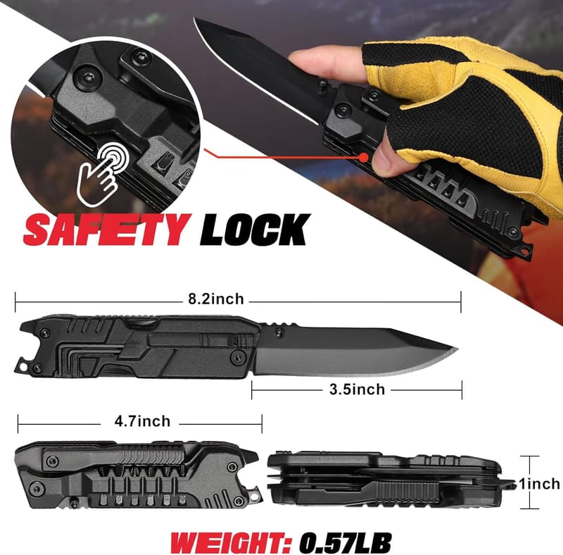 19-in-1 Multitool Pocket Knife - EDC Camping Gift for Men