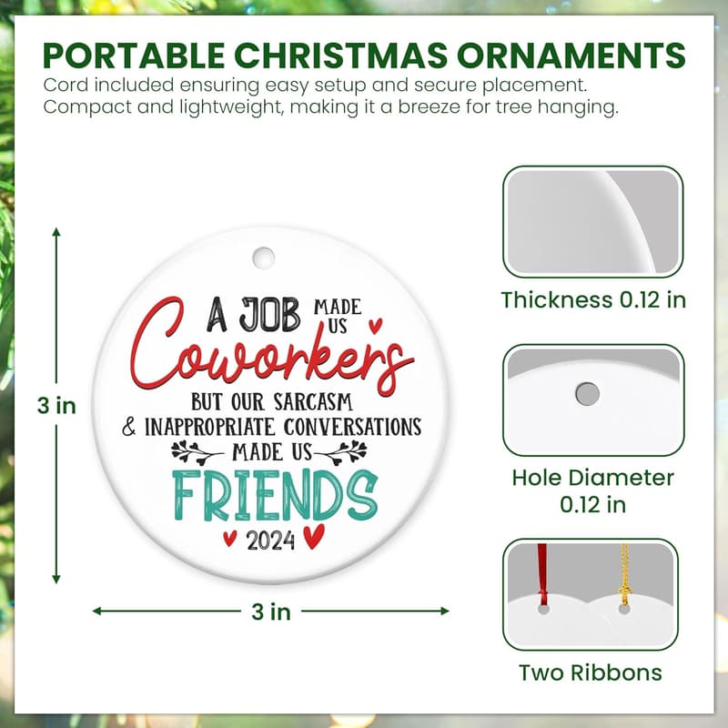 Friendship Appreciation Ceramic Ornaments for Women - 2024