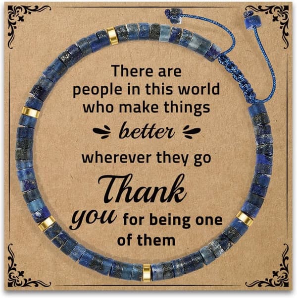 Teacher Appreciation Natural Stone Bracelet for Women