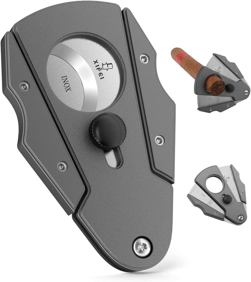 Stainless Steel Double Blade Cigar Cutter for All Sizes