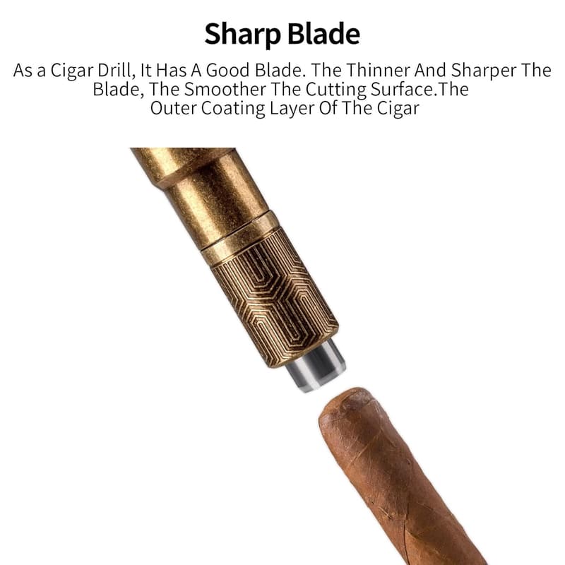 Cigar Punch Cutter - Double Blade Sharp Drill Tool