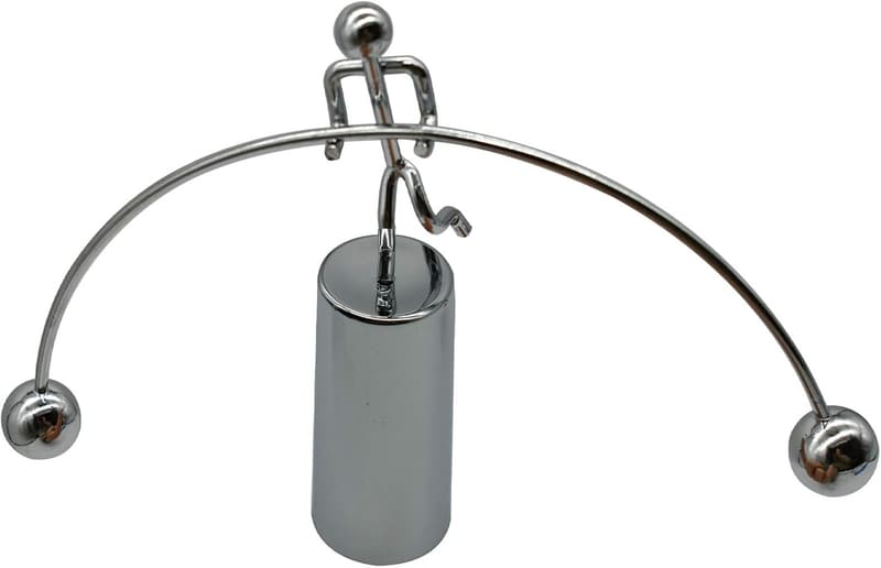 Kinetic Balance Toy - Steel Weightlifter Desk Decor