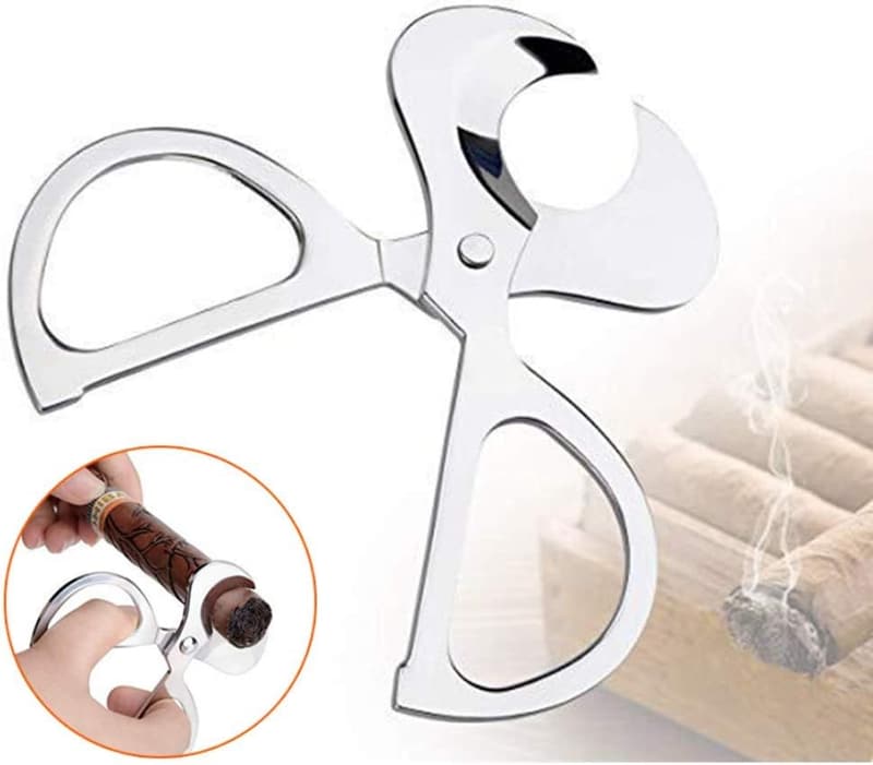 Stainless Steel Cigar Scissors with Double Blade Cutters