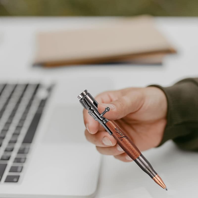 Personalized Bolt Action Pen Set for Men with Engraving