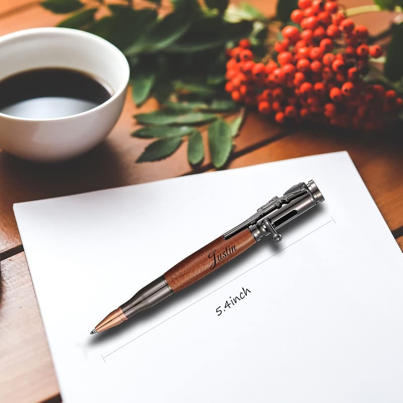 Personalized Bolt Action Pen Set for Men with Engraving