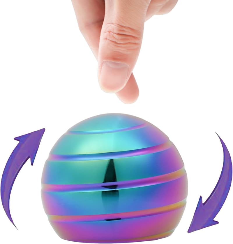 Kinetic Fidget Desk Toy for Stress Relief - 180 Seconds Spinning