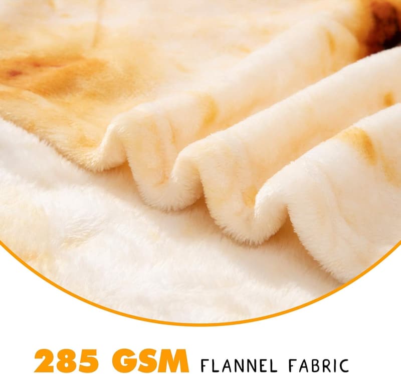 Taco Blanket - Double-Sided Soft Flannel Throw for Family