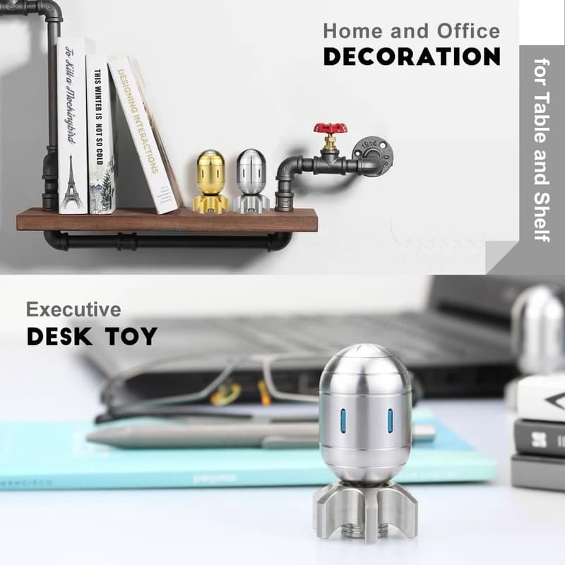 Metal Fidget Spinner & Clicker Toy for ADHD Stress Relief