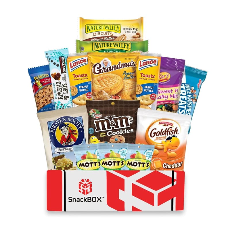 Fathers Day Care Package: 15 Count Snack Box Variety