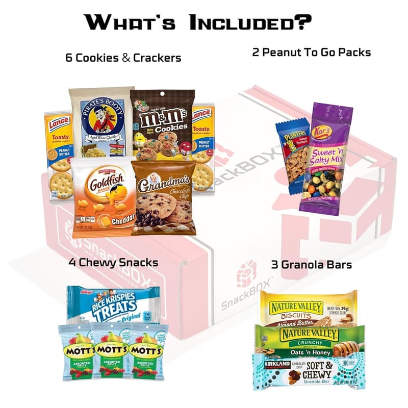 Fathers Day Care Package: 15 Count Snack Box Variety