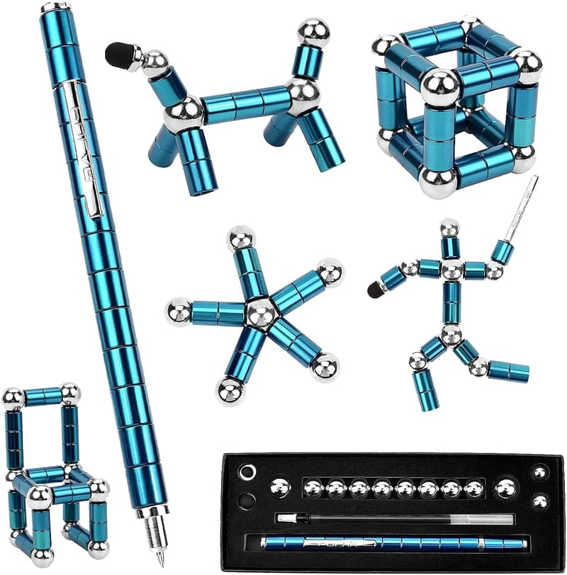 Magnetic Metal Fidget Pen - Stress Relief & Shape Building Toy