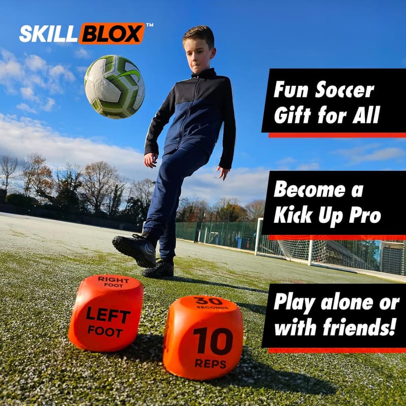 Soccer Training Dice Set for Boys (8-12) - Improve Juggling Skills