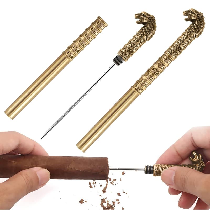 Cigar Draw Enhancer Tool - Stainless Steel Precision Needle