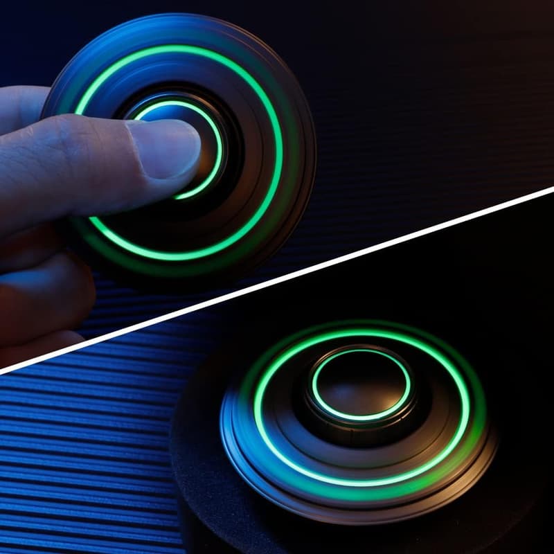 Luminous UFO Metal Fidget Spinner for Kids & Adults