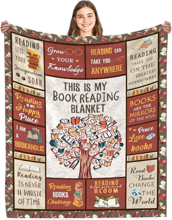 Reading Blanket for Book Lovers - Perfect Gift for Women