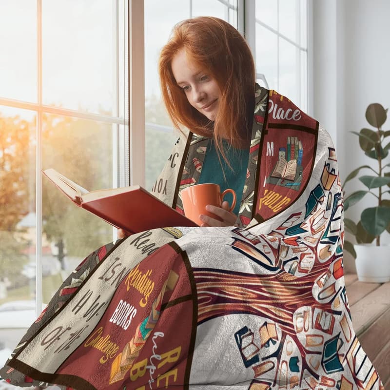 Reading Blanket for Book Lovers - Perfect Gift for Women
