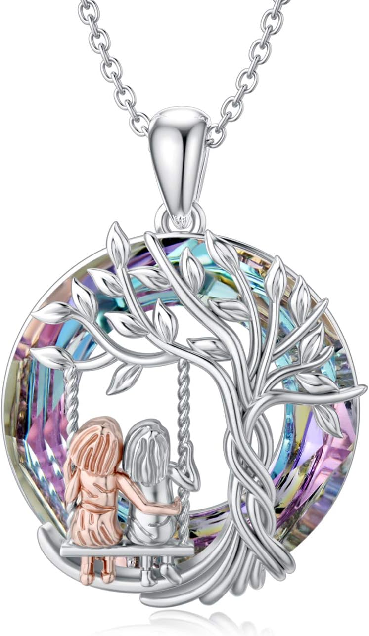 Sister Birthday Gift - 925 Sterling Silver Tree of Life Necklace