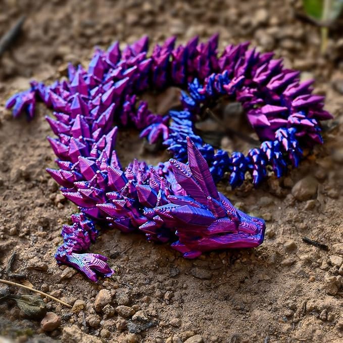 Articulated 3D Printed Dragon Desk Toy with Surprise Egg
