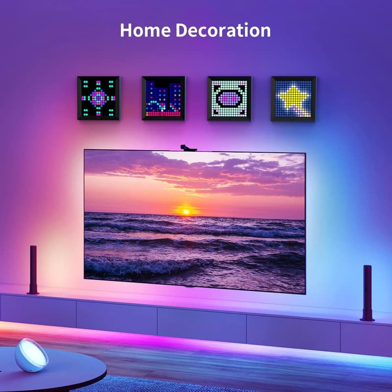 RGB LED Display Panel with Smart App Control for Gaming Setup