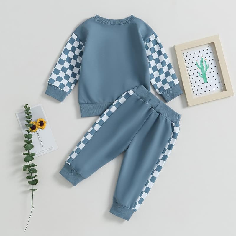 Toddler Boy's Fall Outfit Set: Long Sleeve Sweater & Joggers