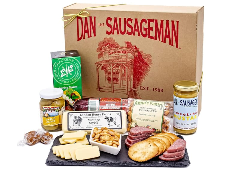 Gourmet Gift Basket: Summer Sausage, Cheese & Snacks