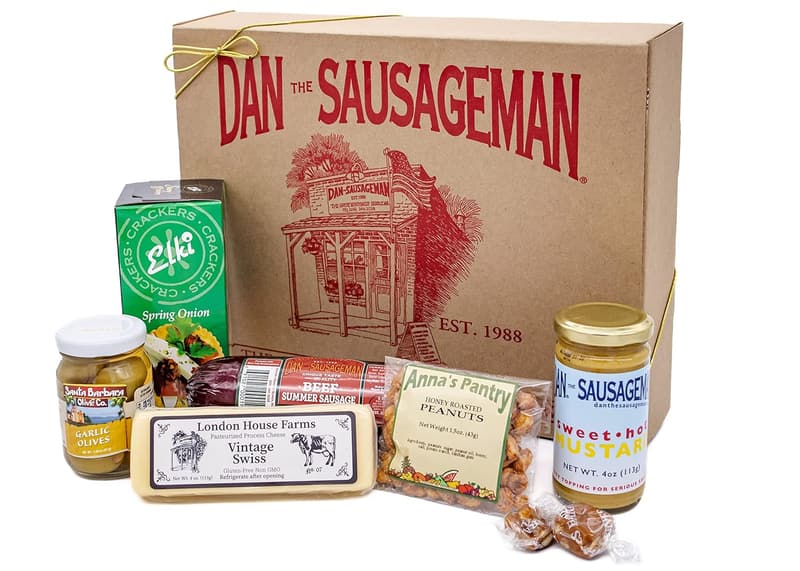 Gourmet Gift Basket: Summer Sausage, Cheese & Snacks