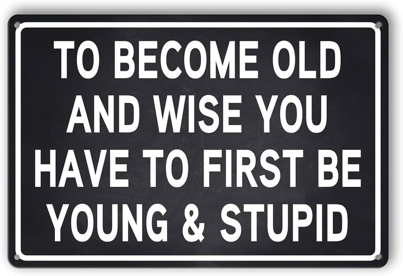Funny Sarcastic Metal Sign for Man Cave Decor - 8x12