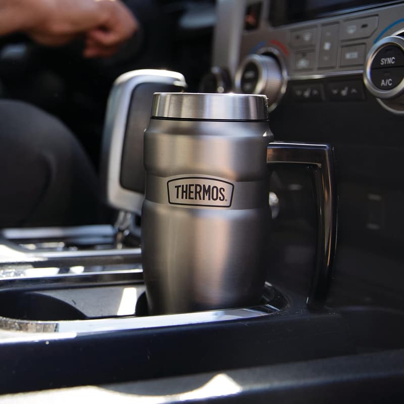 THERMOS 16 oz Stainless Steel Vacuum-Insulated Travel Mug